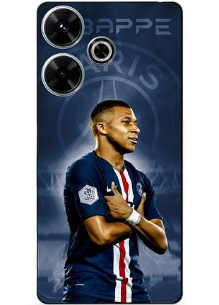 Чехол силиконовый бампер для infinix hot 30 play (x6835b) с рисунком мбаппе псж mbappe