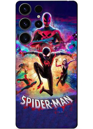 Чехол силиконовый бампер для samsung s23 ultra spider man человек паук майлз моралес