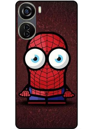 Чехол силиконовый бампер для zte blade v40 design с рисунком миньон человек паук spider man