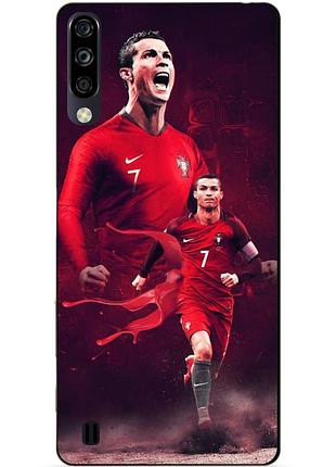 Чехол силиконовый бампер для zte blade a7 2020 с рисунком ronaldo португалия роналдо