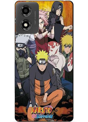 Силіконовий чохол бампер для motorola moto e14 з малюнком naruto наруто аніме