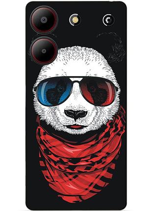 Чехол силиконовый бампер для zte blade a54 с рисунком панда