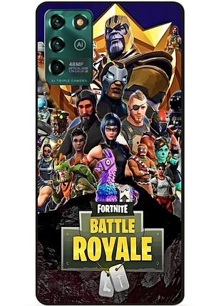 Силіконовий чохол бампер для zte blade v30 vita з малюнком фортнайт fortnite