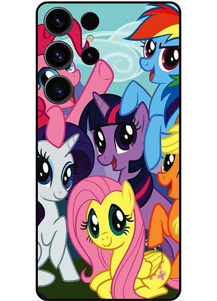 Чехол силиконовый бампер для samsung s23 ultra с рисунком мой маленький пони my little pony