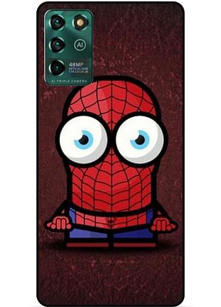 Чехол силиконовый бампер для zte blade v30 vita с рисунком миньон человек паук spider man