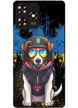 Чехол силиконовый бампер для zte blade a73 с рисунком пес патрон