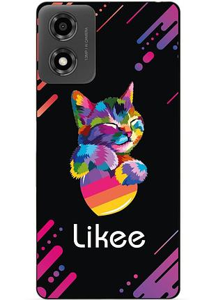 Чехол силиконовый бампер для motorola moto e14 с рисунком likee лайки
