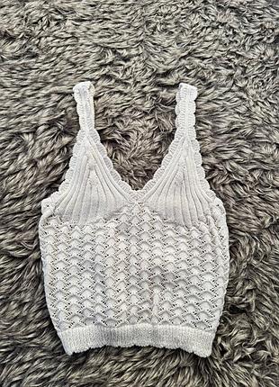 Вязаный женский летний топ блуза от h&amp;m