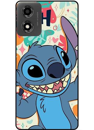 Силіконовий бампер чохол для motorola moto e14 з малюнком stitch стіч