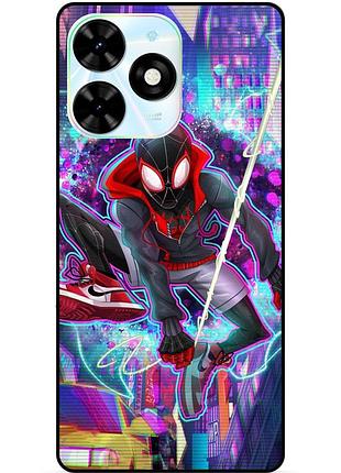 Чехол силиконовый бампер для infinix smart 8 (x6525) с картинкой spider man человек паук майлз моралес