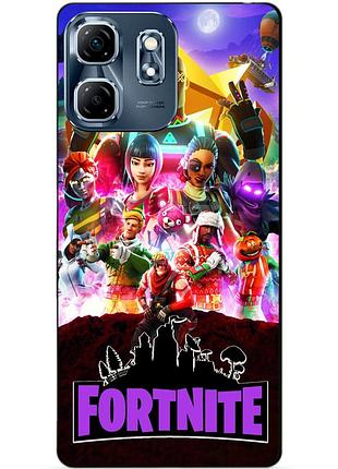 Силіконовий чохол бампер для infinix hot 50i (x6531b) з малюнком fortnite фортнайт