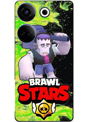 Силіконовий бампер чохол для tecno camon 20 pro з героєм бравл френк