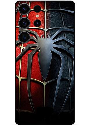 Чехол силиконовый бампер для samsung s23 ultra с рисунком человек паук spider man