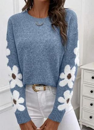 Светр shein, стильний светр, стильний жіночий светр, теплий трикотажний светр, трикотажний светр, жіночий светр shein