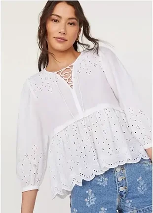 Блуза с кружевом zara