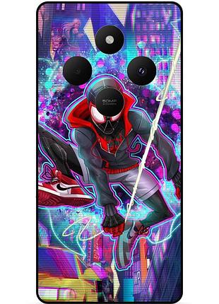 Силіконовий чохол бампер для xiaomi redmi 14c з картинкою spider man людина-павук