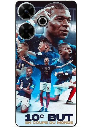 Чехол силиконовый бампер для infinix hot 30 play (x6835b) с рисунком мбаппе франция mbappe