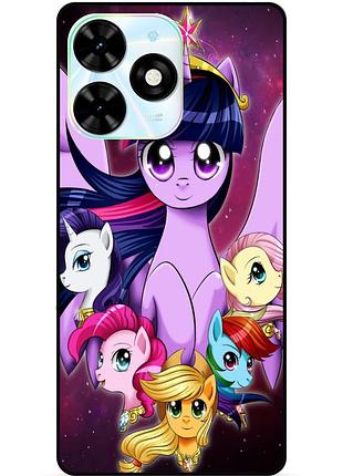 Чехол силиконовый бампер для infinix smart 8 (x6525) с рисунком пони my little pony