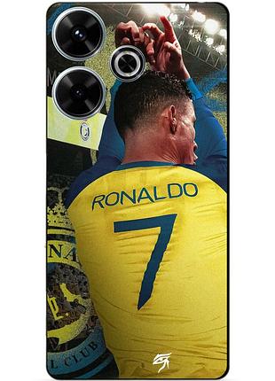Чехол силиконовый бампер для xiaomi redmi 13 с рисунком ronaldo аль наср роналдо