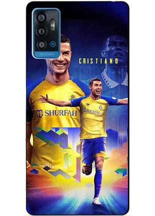 Силіконовий чохол бампер для zte blade a71 з малюнком роналдо аль наср ronaldo