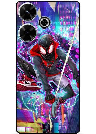 Чехол силиконовый бампер для infinix hot 30 play (x6835b) с картинкой spider man человек паук майлз моралес