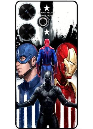 Чехол силиконовый бампер для infinix hot 30 play (x6835b) с рисунком marvel марвел человек паук