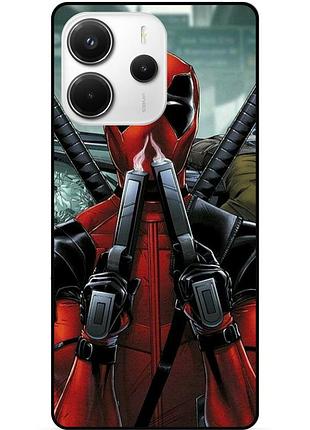 Чехол силиконовый бампер для xiaomi redmi note 14 5g с рисунком дэдпул deadpool