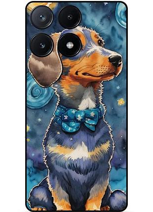 Чехол силиконовый бампер для infinix note 40 (x6853) с рисунком пес звездная ночь ван гог