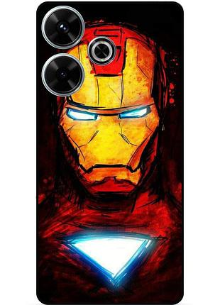 Чехол силиконовый бампер для infinix hot 30 play (x6835b) с рисунком marvel марвел железный человек iron man