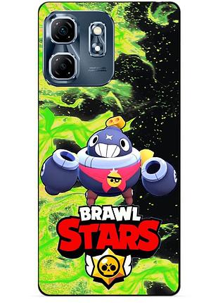 Чехол силиконовый бампер для infinix smart 9 (x6532) с героем бравл тик
