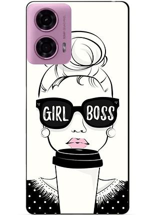 Чехол силиконовый бампер для motorola moto g85 5g с рисунком girl boss
