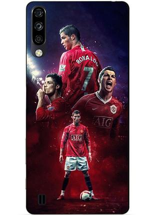 Чехол силиконовый бампер для zte blade a7 2020 с рисунком ronaldo mu роналдо