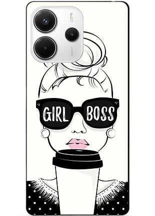 Силіконовий чохол бампер для xiaomi redmi note 14 з малюнком girl boss