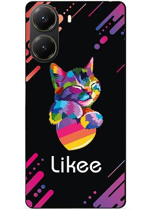 Силіконовий чохол бампер для xiaomi poco x7 pro з малюнком likee лайки