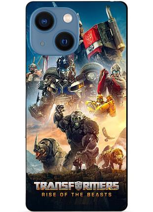 Чехол силиконовый бампер для iphone 14 plus с картинкой звероботы трансформеры transformers