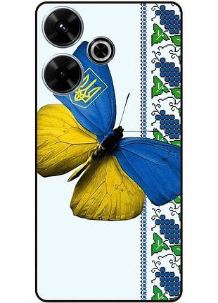 Чехол силиконовый бампер для infinix hot 30 play (x6835b) с рисунком бабочка украина мотылек