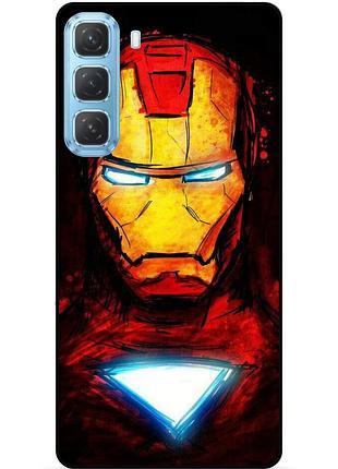 Силіконовий бампер чохол для infinix hot 50 (x6882) з малюнком marvel марвел залізна людина iron man