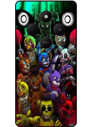 Чехол силиконовый бампер для xiaomi redmi 14c с рисунком freddy фредди аниматроники