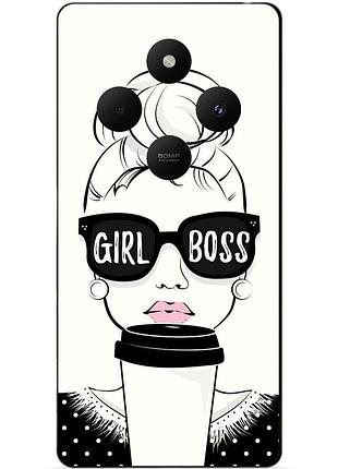Чехол силиконовый бампер для xiaomi poco c75 с рисунком girl boss
