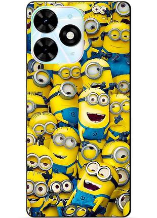Чехол силиконовый бампер для infinix smart 8 (x6525) с рисунком миньоны minion