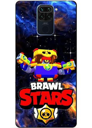 Чехол силиконовый бампер для xiaomi redmi note 9 с героем космический бравл дэррил