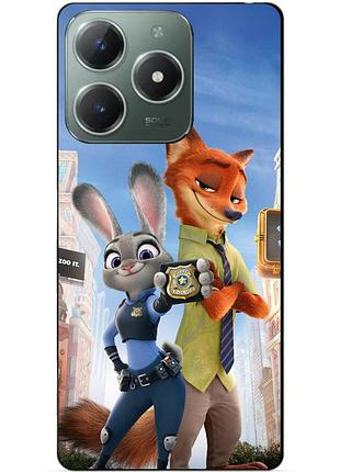 Чехол силиконовый бампер для realme c61 с рисунком джуди зверополис zootopia