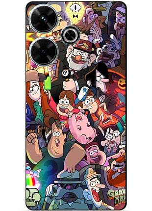 Чехол силиконовый бампер для infinix hot 30 play (x6835b) с рисунком гравити фолз gravity falls