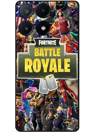 Чехол силиконовый бампер для xiaomi poco x6 pro 5g игра fortnite фортнайт