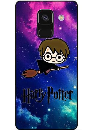 Чехол силиконовый бампер для samsung a8 plus с рисунком гарри поттер harry potter квиддич
