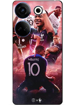 Силіконовий бампер чохол для tecno camon 20 pro з малюнком кіліан мбаппе mbappe
