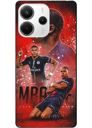 Чехол силиконовый бампер для xiaomi redmi note 14 с рисунком мбаппе psg mbappe