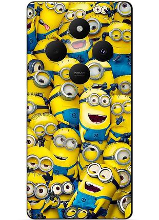 Чехол силиконовый бампер для xiaomi redmi 14c с рисунком миньоны minion