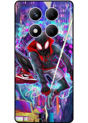 Чехол силиконовый бампер для xiaomi redmi note 14 pro с картинкой spider man человек паук майлз моралес