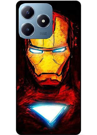 Чехол силиконовый бампер для realme c63 с рисунком marvel марвел железный человек iron man
